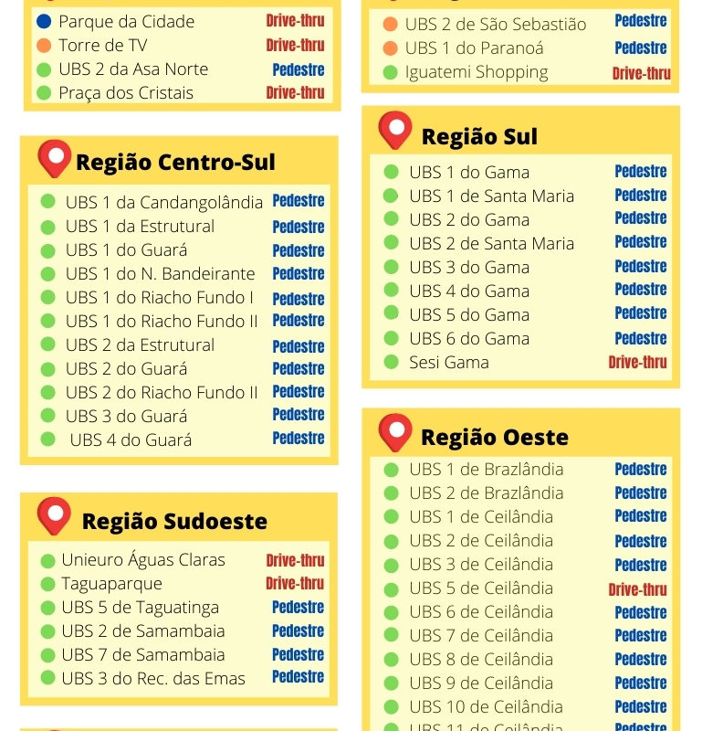 Vacinação contra a covid-19 será em 51 pontos neste domingo